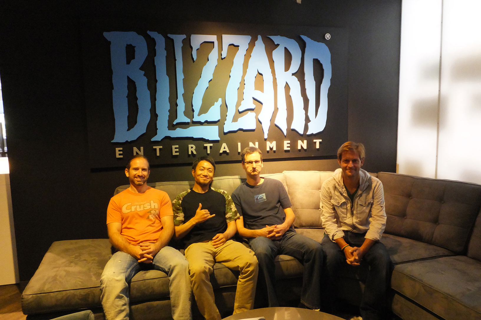 Blizzard のチームメイトと一緒に。左がセス・トンプソン